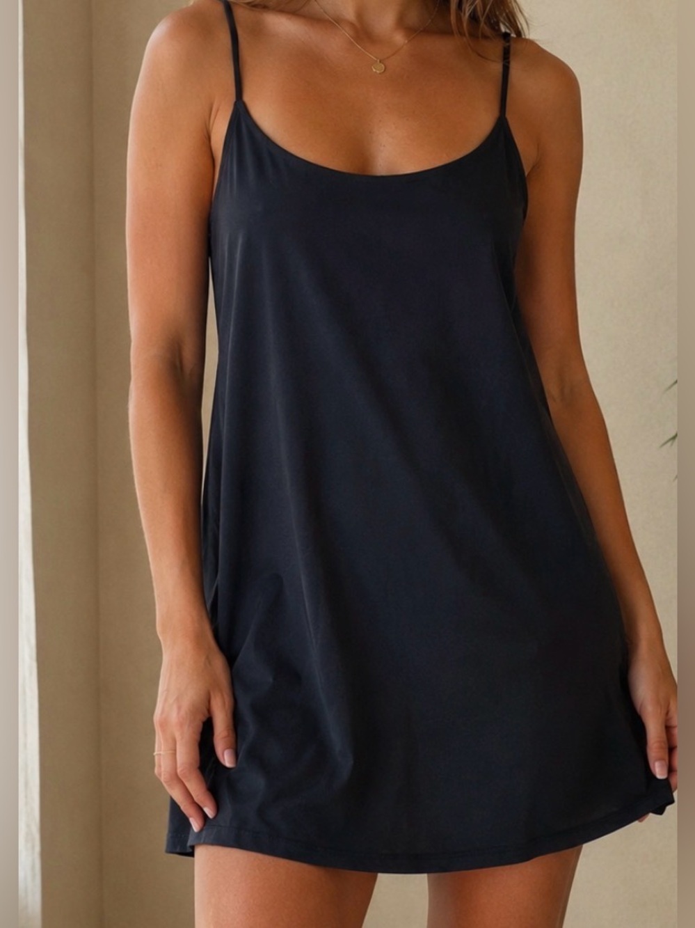 Abercrombie & Fitch Black Athletic Dress with Adjustable Straps
